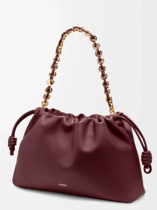 Loewe Large Burgundy Flaminco Ballon Chain Shoulder Bag - Picture 4 of 8